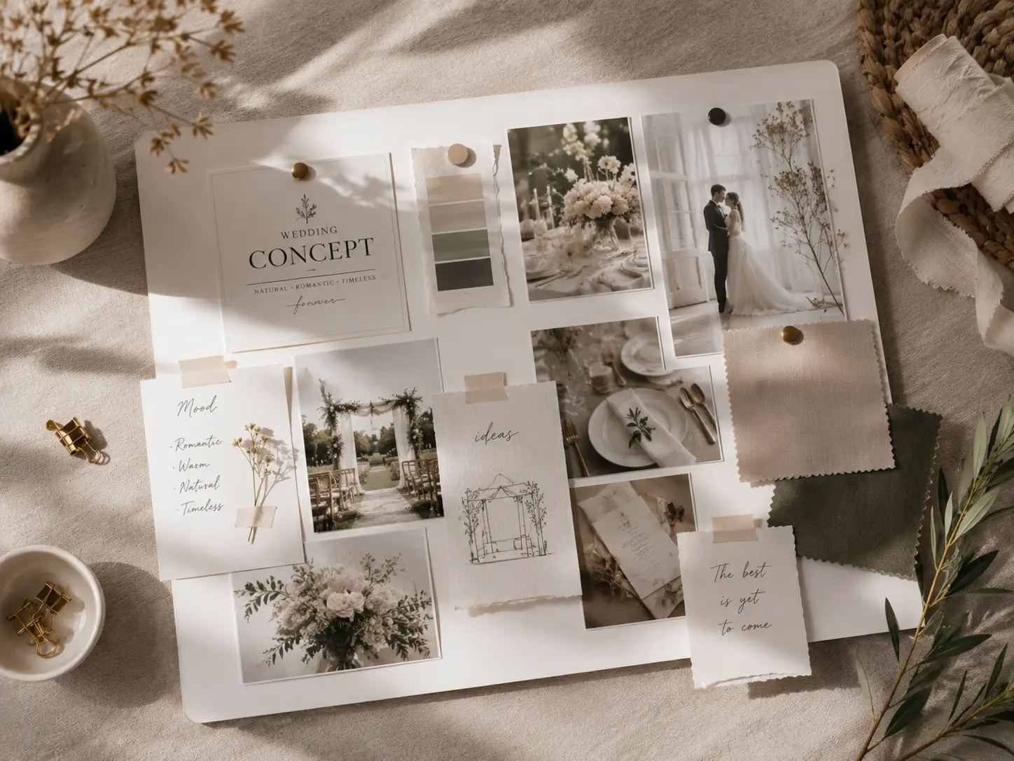 Bước 2: Moodboard lên ý tưởng chụp ảnh cưới Harmony Wedding